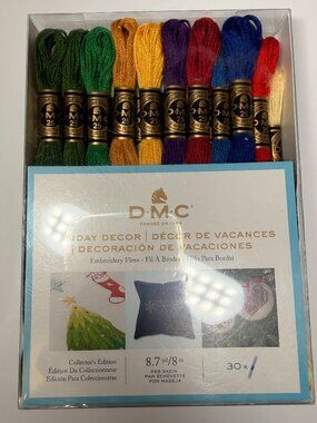 DMC Embroidery Floss Collector’s Edition Holiday Decor Set - 30 Skeins NIB
